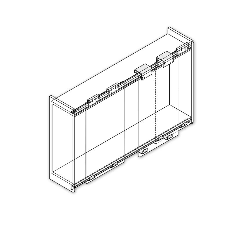 Herrajes y mecanismos para puertas correderas de armarios